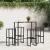 Scaune bar 4 buc. negru 38x38x80 cm oțel vopsit electrostatic GartenMobel Dekor