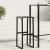 Scaune bar 4 buc. negru 38x38x80 cm oțel vopsit electrostatic GartenMobel Dekor