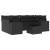 Set canapele de grădină cu perne, 7 piese, negru, poliratan GartenMobel Dekor