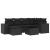 Set canapele de grădină cu perne, 7 piese, negru, poliratan GartenMobel Dekor