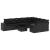 Set canapele de grădină cu perne, 10 piese, negru, poliratan GartenMobel Dekor