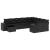 Set canapele de grădină cu perne, 10 piese, negru, poliratan GartenMobel Dekor