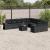 Set canapele de grădină cu perne, 11 piese, negru, poliratan GartenMobel Dekor