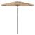 Umbrelă soare de grădină cu stâlp din oțel, maro 223x223x213 cm GartenMobel Dekor
