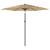 Umbrelă soare de grădină cu stâlp din oțel, maro 223x223x213 cm GartenMobel Dekor