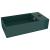 Chiuvetă de baie cu preaplin, verde închis, ceramică GartenMobel Dekor