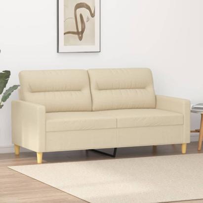 Canapea cu 2 locuri, crem, 140 cm, material textil GartenMobel Dekor