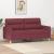 Canapea cu 2 locuri, roșu vin, 140 cm, material textil GartenMobel Dekor