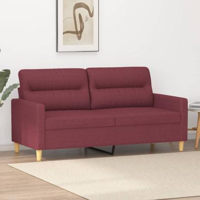 Canapea cu 2 locuri, roșu vin, 140 cm, material textil GartenMobel Dekor