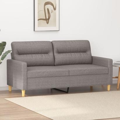 Canapea cu 2 locuri, gri taupe, 140 cm, material textil GartenMobel Dekor