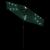 Umbrelă soare de grădină stâlp din oțel/LED verde 225x225x212cm GartenMobel Dekor