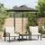Umbrelă soare grădină stâlp din oțel/LED antracit 225x225x212cm GartenMobel Dekor