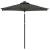 Umbrelă soare grădină stâlp din oțel/LED antracit 225x225x212cm GartenMobel Dekor