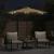 Umbrelă soare de grădină stâlp din oțel/LED taupe 225x225x212cm GartenMobel Dekor