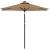 Umbrelă soare de grădină stâlp din oțel/LED taupe 225x225x212cm GartenMobel Dekor