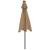 Umbrelă soare de grădină stâlp din oțel/LED taupe 225x225x212cm GartenMobel Dekor