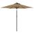 Umbrelă soare de grădină stâlp din oțel/LED taupe 225x225x212cm GartenMobel Dekor