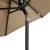 Umbrelă soare de grădină stâlp din oțel/LED taupe 225x225x212cm GartenMobel Dekor