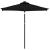 Umbrelă soare de grădină stâlp din oțel/LED negru 225x225x212cm GartenMobel Dekor