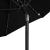 Umbrelă soare de grădină stâlp din oțel/LED negru 225x225x212cm GartenMobel Dekor