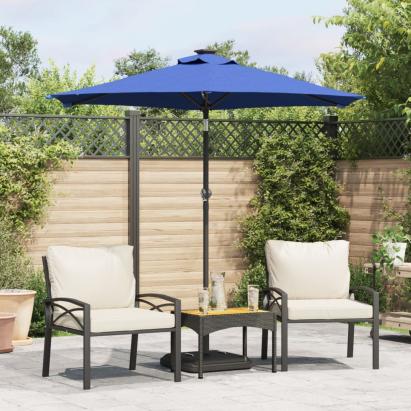 Umbrelă soare grădină stâlp din oțel/LED antracit 225x225x212cm GartenMobel Dekor
