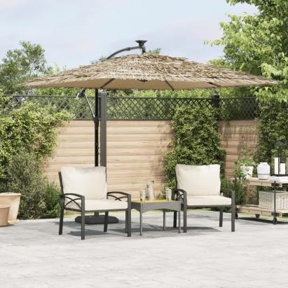 Umbrelă soare de grădină cu stâlp din oțel, maro 269x269x235 cm GartenMobel Dekor