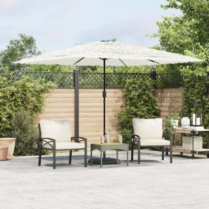 Umbrelă soare de grădină stâlp din oțel, alb 290x290x238 cm GartenMobel Dekor