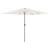 Umbrelă soare de grădină cu stâlp din oțel, alb 300x200x250 cm GartenMobel Dekor