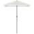 Umbrelă soare de grădină cu stâlp din oțel, alb 300x200x250 cm GartenMobel Dekor