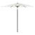 Umbrelă soare de grădină stâlp din oțel, alb 223x223x213cm GartenMobel Dekor