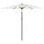 Umbrelă soare de grădină stâlp din oțel, alb 223x223x213cm GartenMobel Dekor