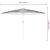 Umbrelă soare de grădină stâlp din oțel, alb 288x288x225cm GartenMobel Dekor
