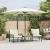 Umbrelă soare de grădină stâlp din oțel, alb 288x288x225cm GartenMobel Dekor