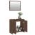 Set mobilier de baie, 2 piese, stejar maro, lemn prelucrat GartenMobel Dekor