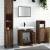 Set mobilier de baie, 2 piese, stejar maro, lemn prelucrat GartenMobel Dekor