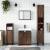 Set mobilier de baie, 2 piese, stejar maro, lemn prelucrat GartenMobel Dekor