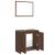 Set mobilier de baie, 2 piese, stejar maro, lemn prelucrat GartenMobel Dekor