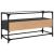 Dulap TV blat sticlă, negru, 98x35x51 cm lemn prelucrat GartenMobel Dekor