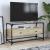 Dulap TV blat sticlă, stejar sonoma, 98x35x51 cm lemn prelucrat GartenMobel Dekor