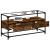 Dulap TV blat sticlă stejar fumuriu 98x35x51 cm lemn prelucrat GartenMobel Dekor