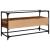Dulap TV blat sticlă stejar fumuriu 98x35x51 cm lemn prelucrat GartenMobel Dekor
