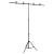 Suport de fundal în formă de T, negru, 151x60x(70-200) cm GartenMobel Dekor