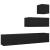 Set dulapuri TV, 4 piese, negru, lemn prelucrat GartenMobel Dekor