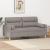 Canapea cu 2 locuri cu pernuțe, gri taupe, 140 cm, textil GartenMobel Dekor