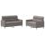 Set de canapea cu perne, 2 piese, gri taupe, material textil GartenMobel Dekor