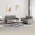 Set de canapea cu perne, 2 piese, gri taupe, material textil GartenMobel Dekor