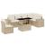 Set canapele de grădină, 7 piese, cu perne, bej, poliratan GartenMobel Dekor