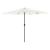 Umbrelă soare de grădină stâlp din oțel, alb 248x248x248cm GartenMobel Dekor