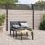 Bancă de grădină cu perne, negru, aluminiu GartenMobel Dekor