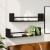 Rafturi de perete cu bare, 2 buc, negru, 60x16x14 cm GartenMobel Dekor